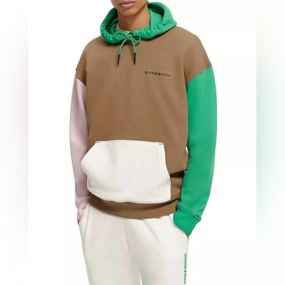 SCOTCH & SODA Unisex Colour-Block Hoodie - Picture 6 of 13